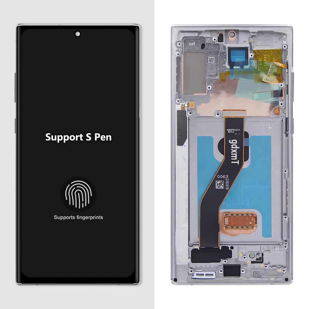 OLED LCD With Frame For SAMSUNG Note 10 Plus LCD SM-N975F, SM-N975U Display Touch Screen Digitizer Assembly Replacement