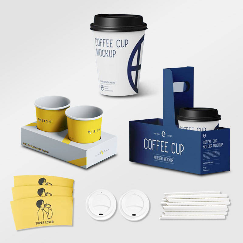 4oz Single Wall Double Wall Coffee Cup Disposable Hot Cold Drinks Paper Coffee Cups Wholesale Coffee Cups with Lids