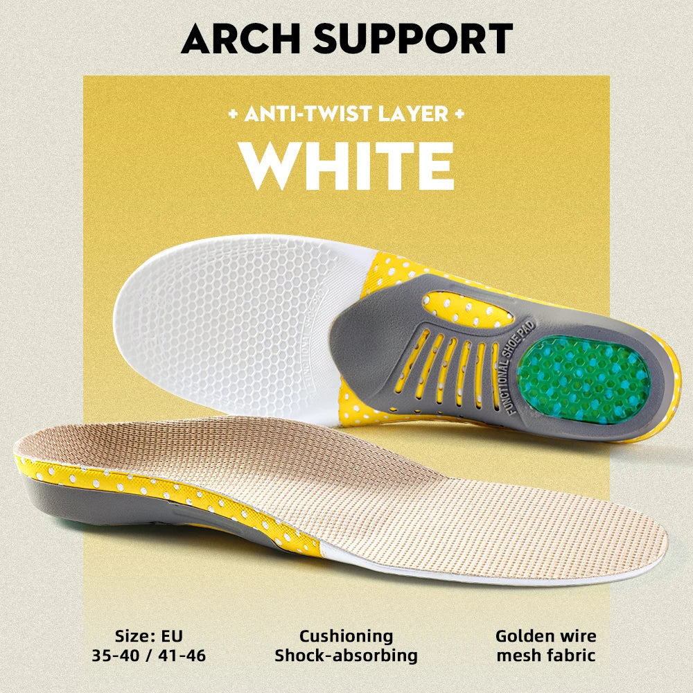 【Xxin】 Arch Support Insoles Gel Iilicone Insoles Orthotic Shoe Insoles Sports Insoles Shock Absorption Shoe Pad Size35-46