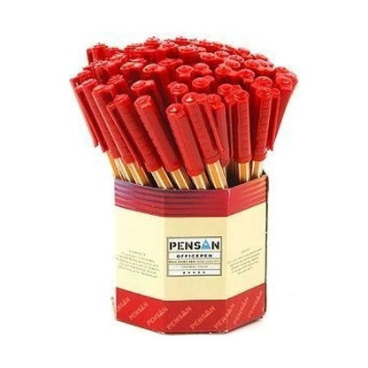 Pensan Ballpoint Pen 1mm 60 Pcs Box Blue Black Red Color High Quality Turkish Brand Comfortable Writing Office School Stationery