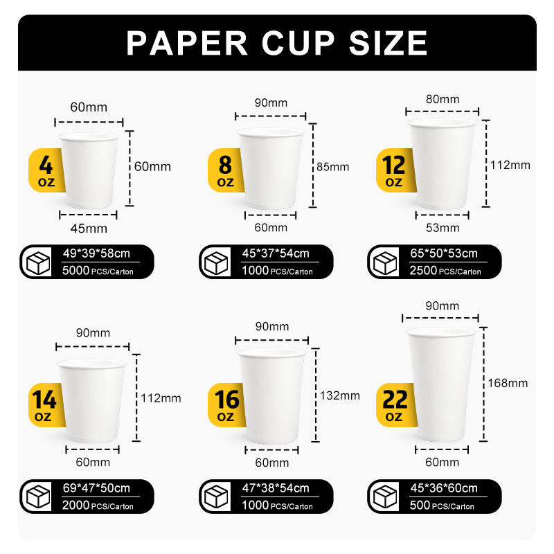 4oz Single Wall Double Wall Coffee Cup Disposable Hot Cold Drinks Paper Coffee Cups Wholesale Coffee Cups with Lids