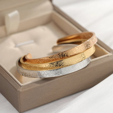 Ayatul Kursi Cuff Bangles For Child Baby Size Arabic Bracelet Messenger Islam Muslim Allah Bless Jewelry