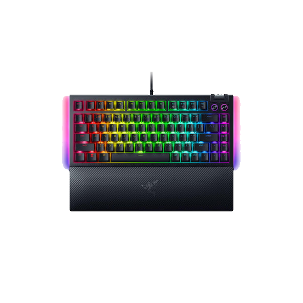 Razer BlackWidow V4 75% With Magnetic Plush Leatherette Wrist Rest