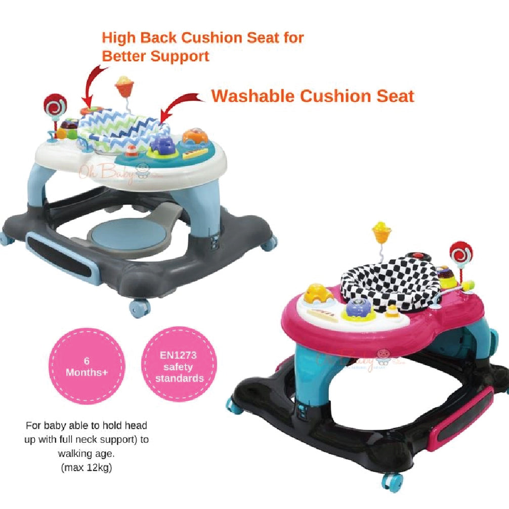 Bubbles Baby Walker 3-in-1 | Walker • Rocker • Activity Center | Dari 6 Bulan Ke Atas