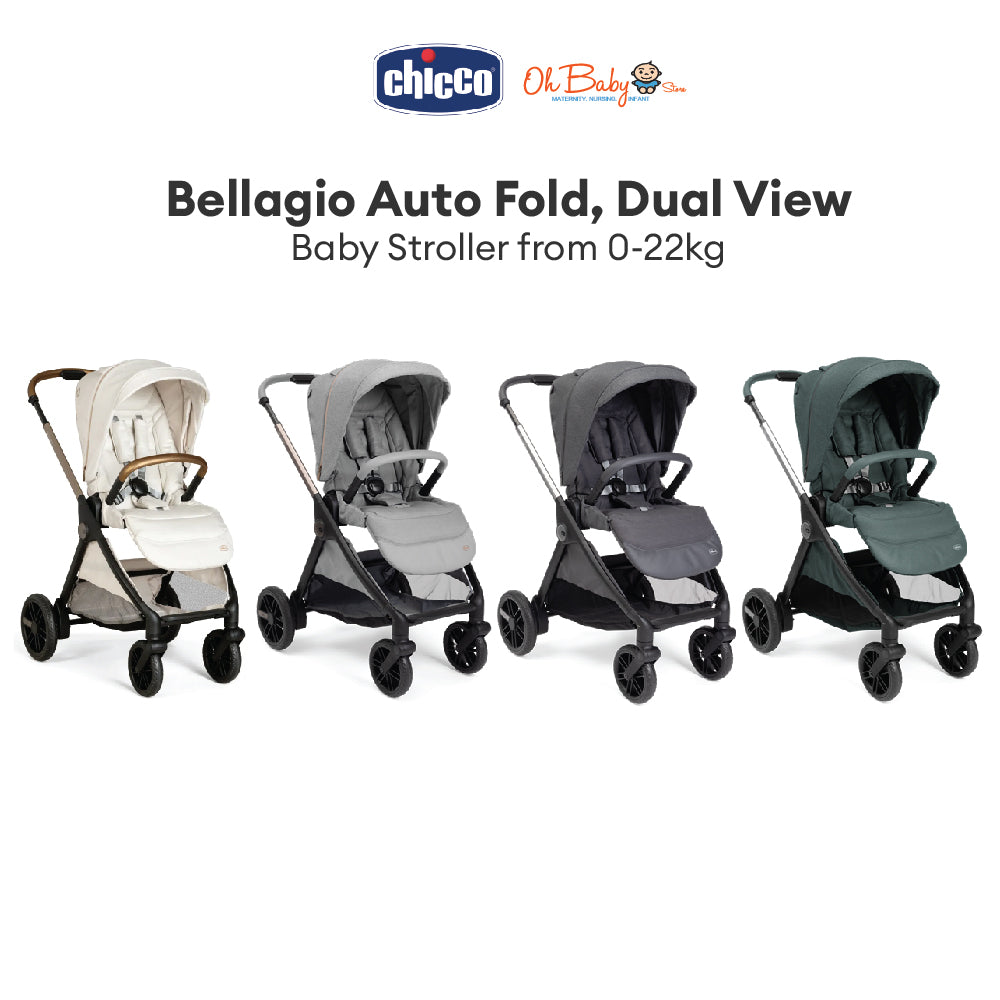 Chicco Bellagio Stroller | Dua Arah | Auto One-Touch Fold | 0–22kg | Waranti 1 Tahun