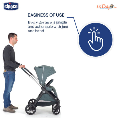 Chicco Bellagio Stroller | Dua Arah | Auto One-Touch Fold | 0–22kg | Waranti 1 Tahun