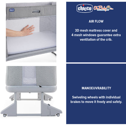 Chicco Next2Me Forever Baby Cot | 3-dalam-1 Co-Sleeper & Katil Bayi | 0–22kg | Waranti 1 Tahun