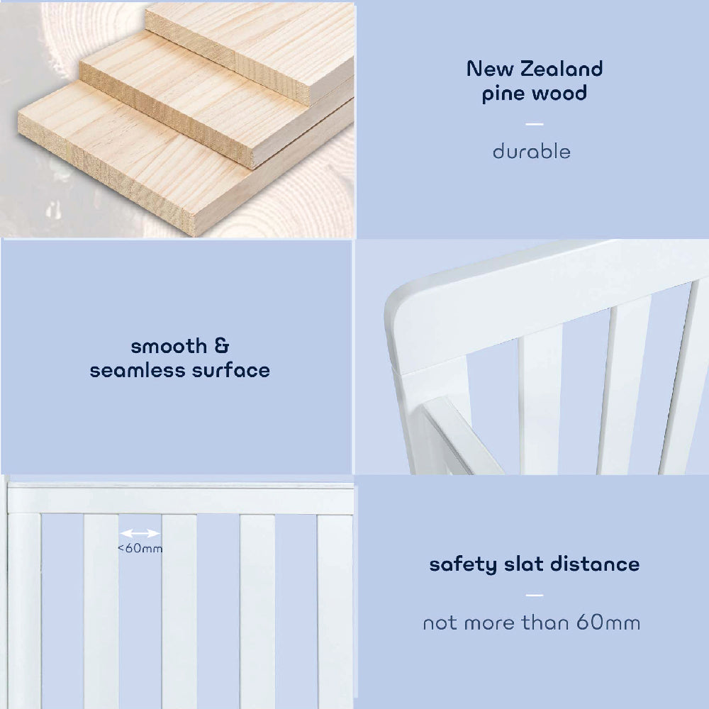 Comfy Baby Joys Baby Cot + Air Feel Mattress + Mosquito Net | Set Tidur Lengkap | Newborn hingga Toddler