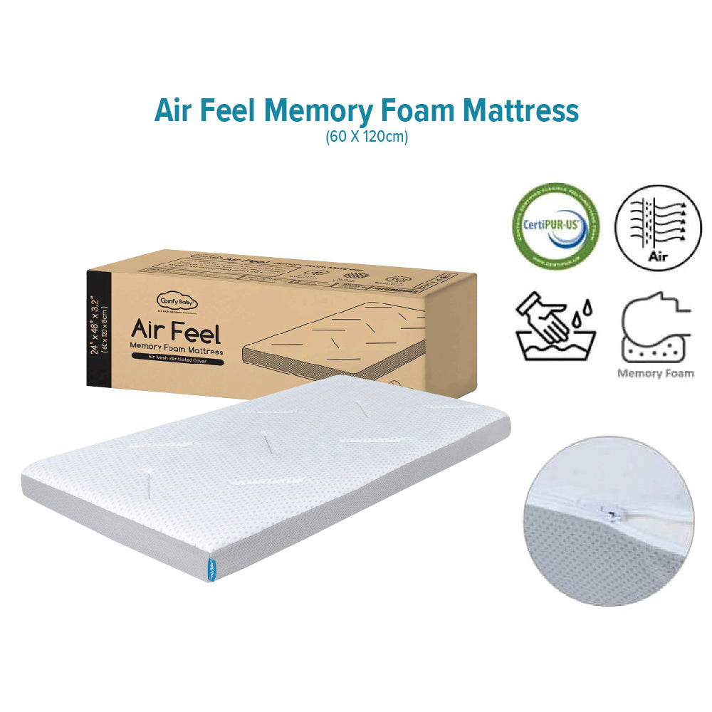 Comfy Baby Joys Baby Cot + Air Feel Mattress + Mosquito Net | Set Tidur Lengkap | Newborn hingga Toddler