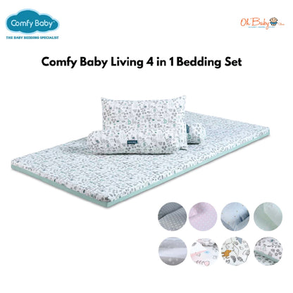 Comfy Living 4-in-1 Travel Bedding Set | Cooling Memory Foam | Set Tidur Mudah Alih Bayi