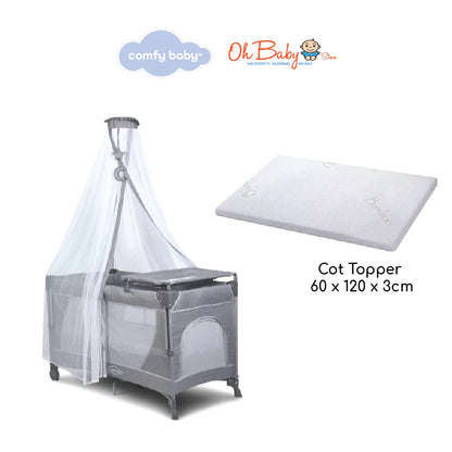 Comfy Baby OTTO Travel Cot + Topper | Katil Bayi Pelbagai Fungsi | Untuk Rumah & Travel