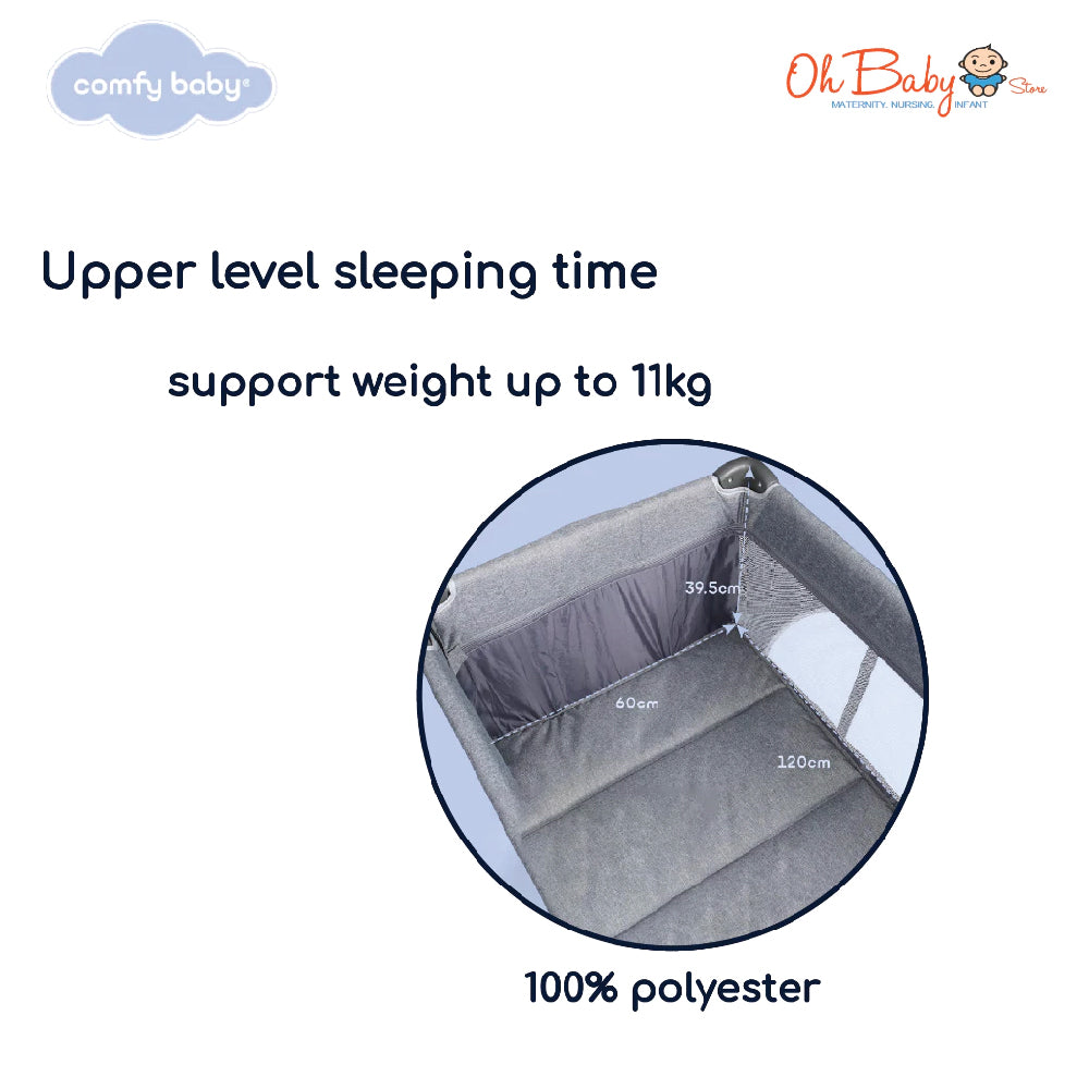 Comfy Baby OTTO Travel Cot + Topper | Katil Bayi Pelbagai Fungsi | Untuk Rumah & Travel