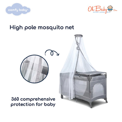 Comfy Baby OTTO Travel Cot + Topper | Katil Bayi Pelbagai Fungsi | Untuk Rumah & Travel