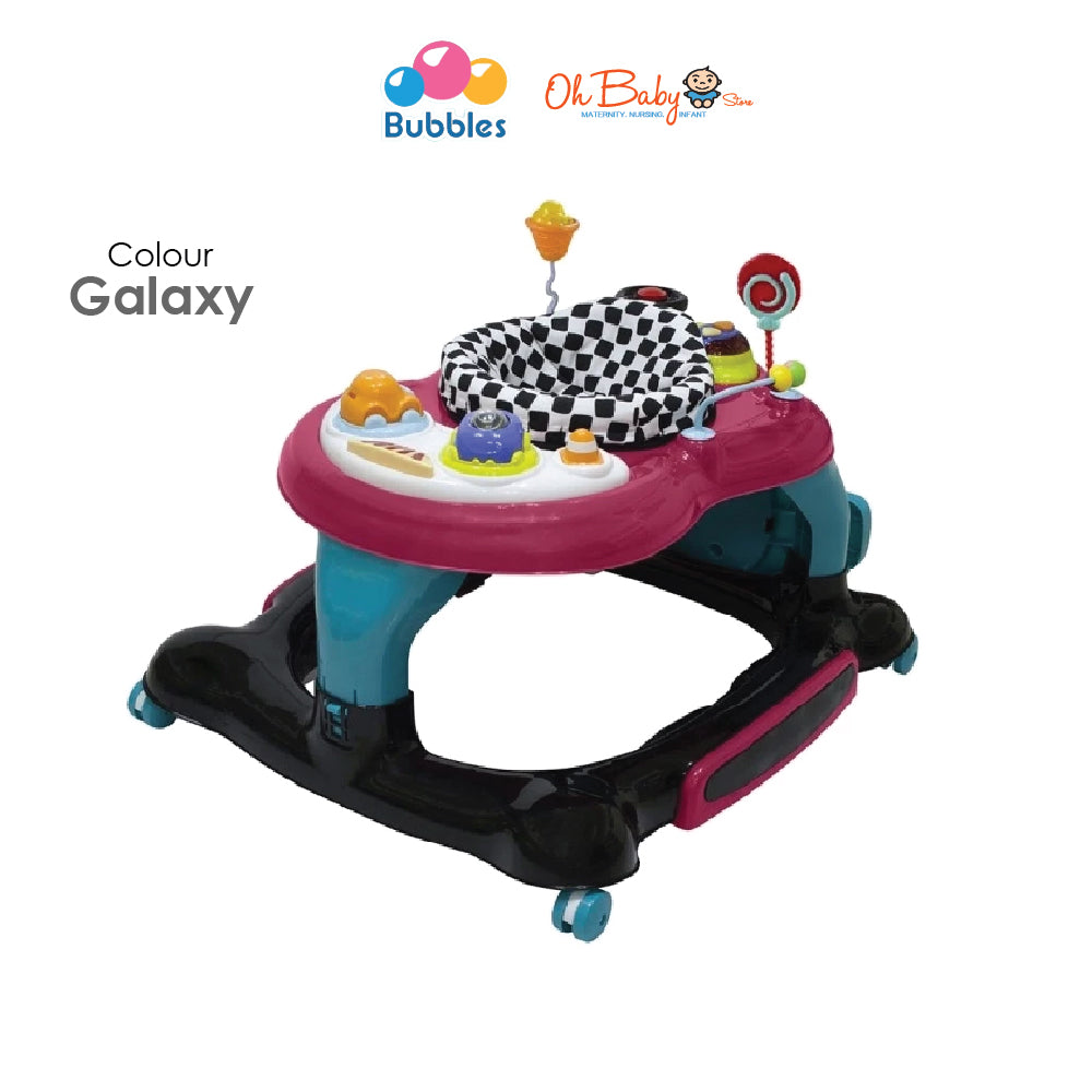 Bubbles Baby Walker 3-in-1 | Walker • Rocker • Activity Center | Dari 6 Bulan Ke Atas