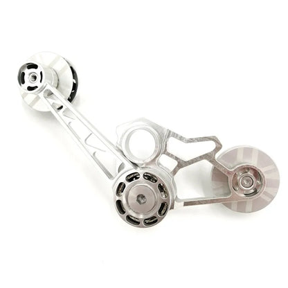 Untuk Brompton Chain Tensioner 2-6 Speed ​​Freewheel Chain Tensioner Guide Panduan Penyesuai Ketegangan Roda Peranti Ketegangan Roda Aloi Aluminium