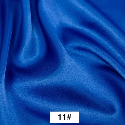 Imitated Silk Satin Fabric By the Yard Lining Cloth Material for Sewing Dress,Curtain,Solid Black White Blue Gold Green