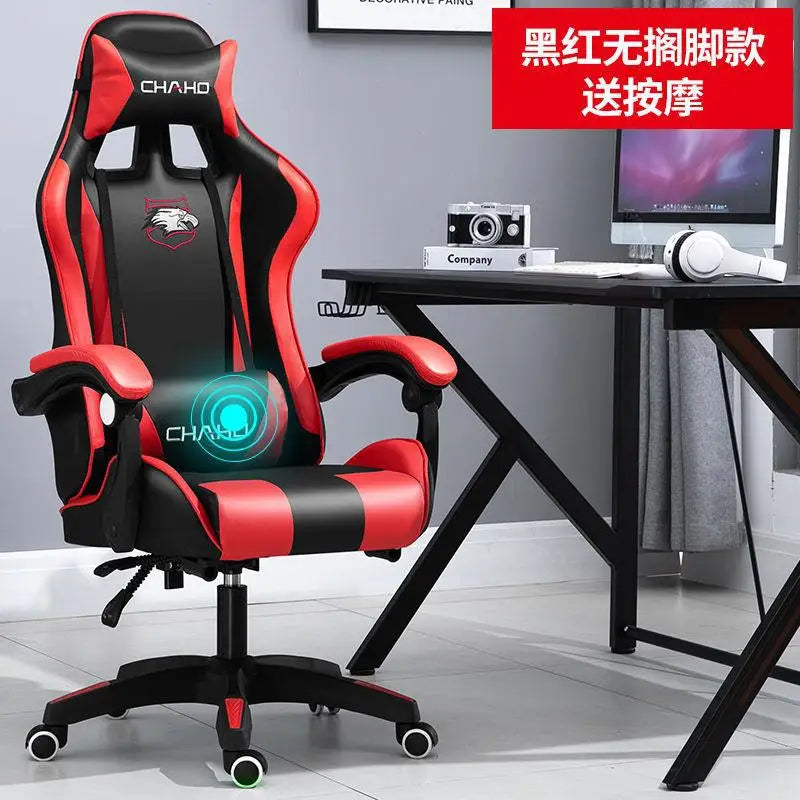 WCG Gaming Chair Computer Chair High-quality Gaming Chair Leather Internet LOL Internet Cafe Racing Chair Office Chair Gamer New