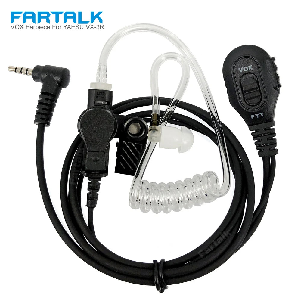 Mikrofon Headset Earpiece VOX Untuk Radio Walkie Talkie YAESU VERTEX VX-3R FT-60R FT1DR FT2DR VX-10 VX-17 VX-110 VX-150 VX-130 