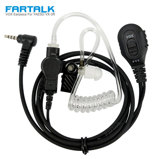 VOX Earpiece Headset Mic For YAESU VERTEX VX-3R FT-60R FT1DR FT2DR VX-10 VX-17 VX-110 VX-150 VX-130 Walkie Talkie Radio