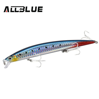 ALLBLUE SPRINT 145S Sinking Minnow Longcast Jerkbait Fishing Lure 145mm 22G Off Shore Saltwater Sea Bass Artificial Bait Tackle