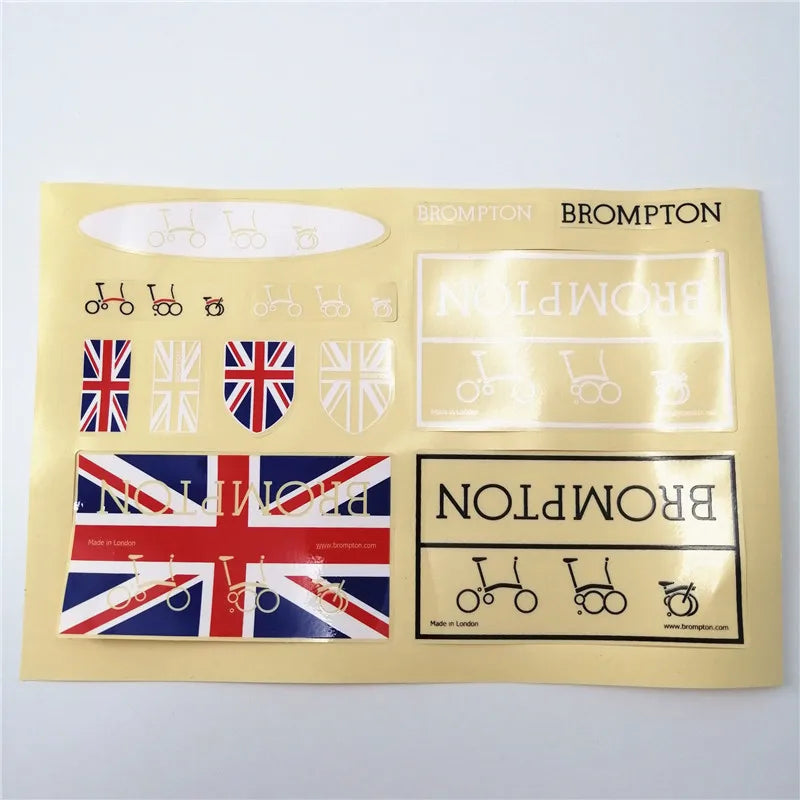 For Brompton Folding Bike Sticker Decorative Folding Bicycle Stickers Accessories