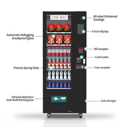 24 Hours Self Service Refrigerated Tiny Vending Machine Snacks Drinks Tissue Tool Combo Vending Machine