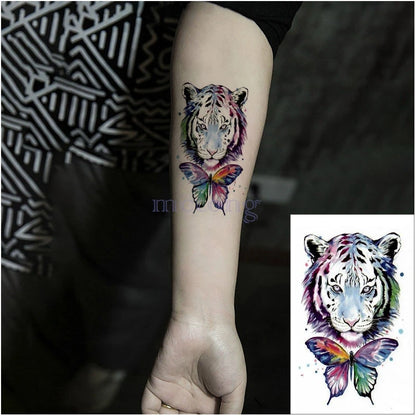 Pelekat Tato Sementara Kalis Air Tato Huruf Segitiga Rama-Rama Tatuajes Tangan Tatouage Body Flash FakeTattoo Sticker Taty 