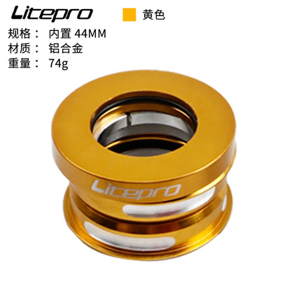 Litepro 自行车耳机 44MM 适用于 Fnhon Ynhon BYA412 P18 P8 耳机内置铝合金折叠车密封轴承