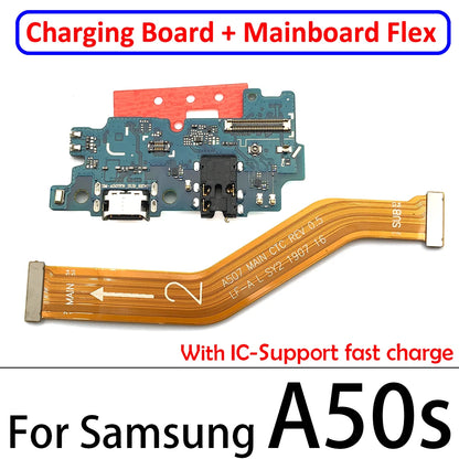 Penyambung Papan Dok Port Pengecas USB BARU Papan Utama Kabel Fleksibel untuk Samsung A10S A20S A30S A21S A31 A41 A51 A71 