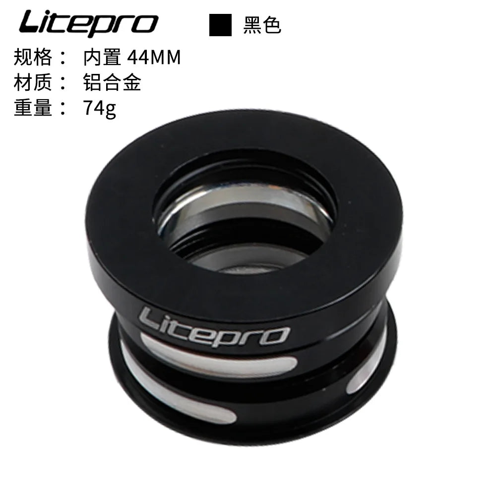 Litepro 自行车耳机 44MM 适用于 Fnhon Ynhon BYA412 P18 P8 耳机内置铝合金折叠车密封轴承