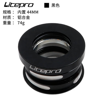 Litepro 自行车耳机 44MM 适用于 Fnhon Ynhon BYA412 P18 P8 耳机内置铝合金折叠车密封轴承