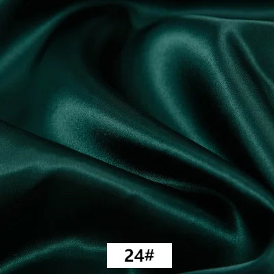 Imitated Silk Satin Fabric By the Yard Lining Cloth Material for Sewing Dress,Curtain,Solid Black White Blue Gold Green