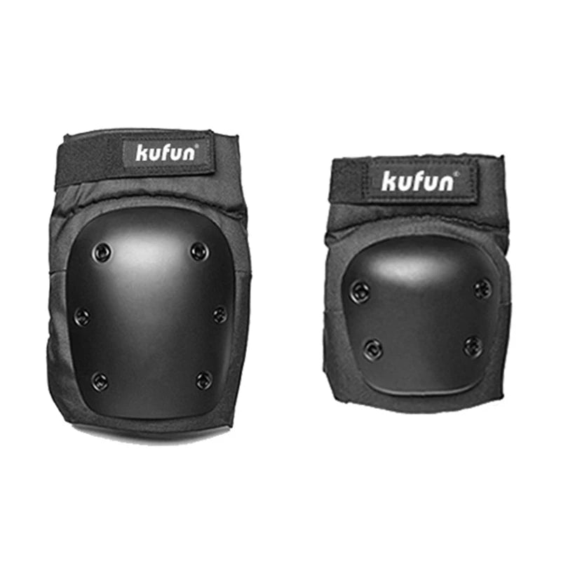 kufun Knee Elbow Pads Protective Gear Longboard Skateboard Adult Children Bicycle Inline Roller Skate Protector set Kids Scooter