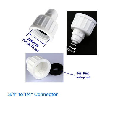 反渗透快速接头 1/4 英寸三通 Y 型连接器 2 通等径弯头直通止回阀 RO 滤水器塑料管配件