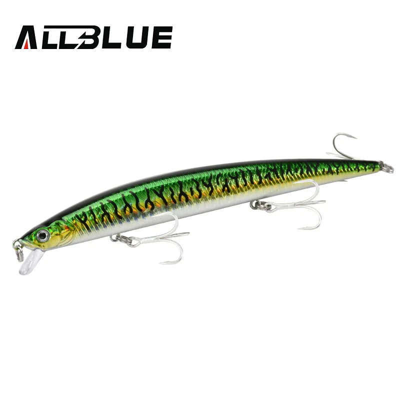 ALLBLUE SPRINT 145S Sinking Minnow Longcast Jerkbait Fishing Lure 145mm 22G Off Shore Saltwater Sea Bass Artificial Bait Tackle