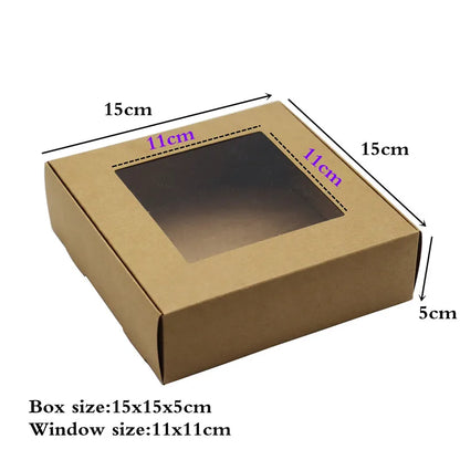 15x15x5cm方形手工糖果香皂盒珠宝黑色包装礼品盒婚礼生日派对礼品包装用品