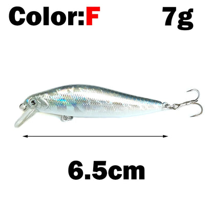 OUTKIT 1pcs Umpan Pancing Ikan Kecil 7g10g Umpan Tiruan Tenggelam Mata 3D Penggoyang Plastik Menangani Sistem Magnet Casting Jauh Pesca 