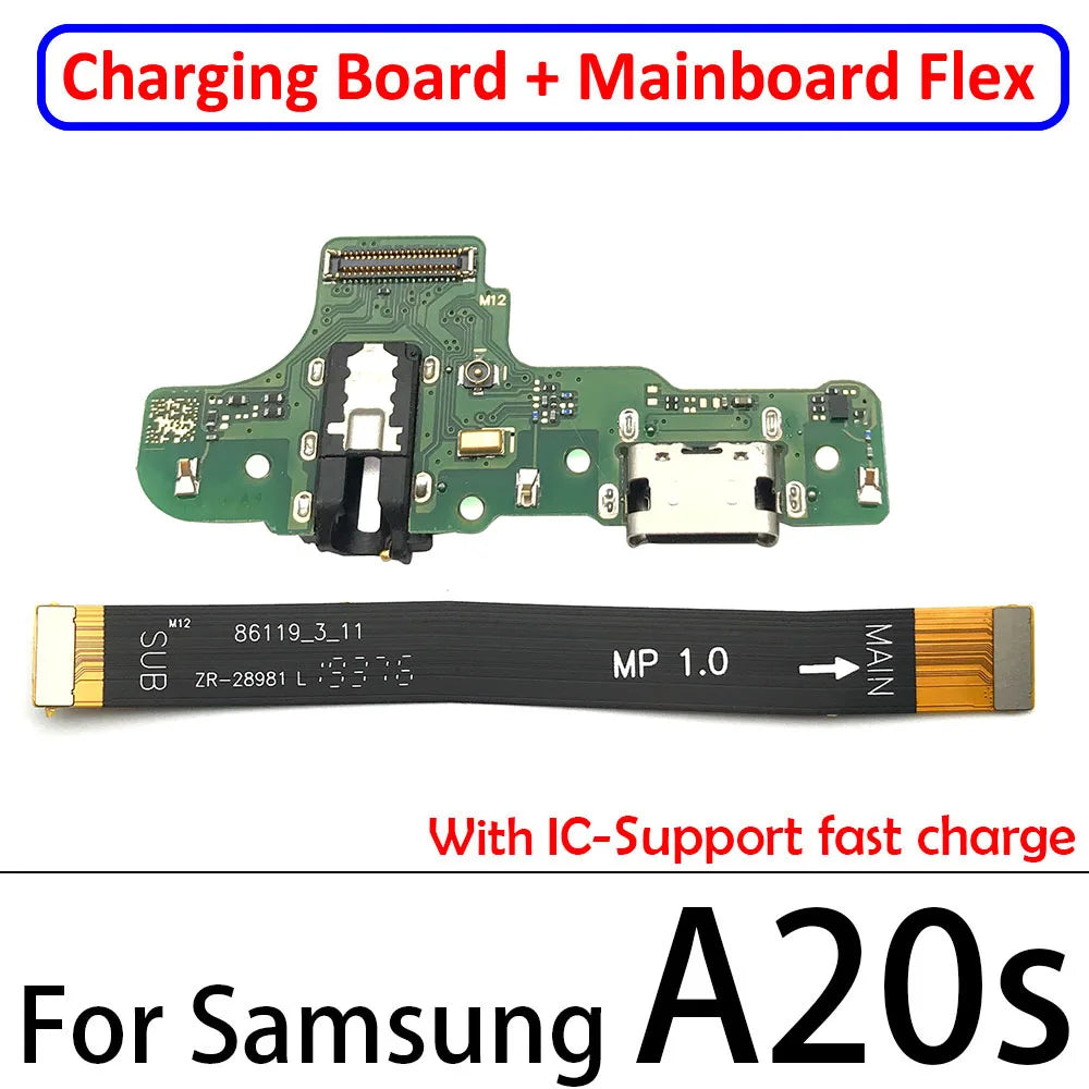 Penyambung Papan Dok Port Pengecas USB BARU Papan Utama Kabel Fleksibel untuk Samsung A10S A20S A30S A21S A31 A41 A51 A71 