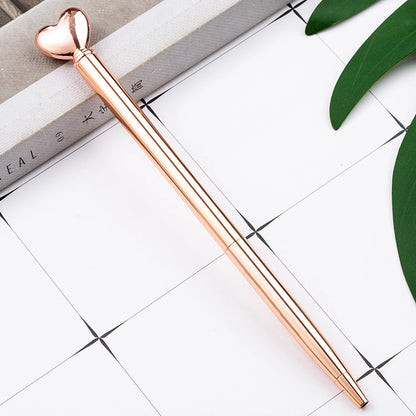 Ellen Brook 1PCS Creative Multicolor Ballpoint Pen Perniagaan Jantung Logam Pen Pejabat Alat Tulis Sekolah Bekalan Pejabat 