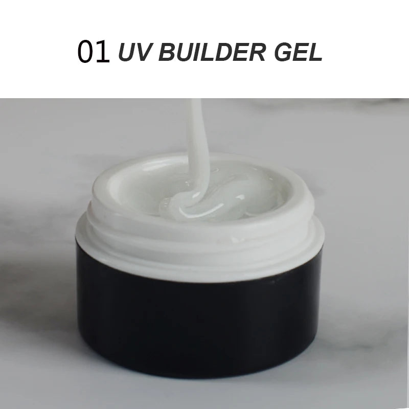 Jualan Panas 15ML Tiada Aliran Tidak Sakit Tanpa Panas Tanpa Bau Led UV Keras Model Builder Pengilat Gel Vernis Untuk Sambungan Kuku Salun Kecantikan 