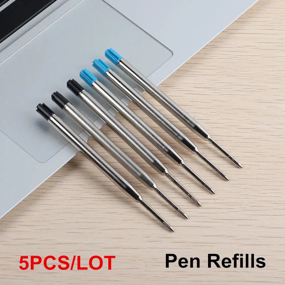 1/15/PCS Ball Pen Press Style Commercial Metal Ballpoint Pens For School Office Core Automatic Ballpoint Pen Ink Black Blue