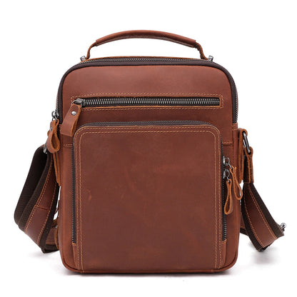 JOYIR New Genuine Leather Men Vintage Handbags Small Flap Men's Shoulder Bag Casual Office Messenger Bags Fashion Crossbody Bag