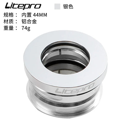 Litepro 自行车耳机 44MM 适用于 Fnhon Ynhon BYA412 P18 P8 耳机内置铝合金折叠车密封轴承