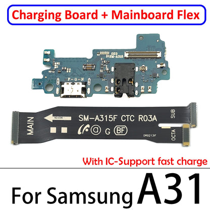 Penyambung Papan Dok Port Pengecas USB BARU Papan Utama Kabel Fleksibel untuk Samsung A10S A20S A30S A21S A31 A41 A51 A71 