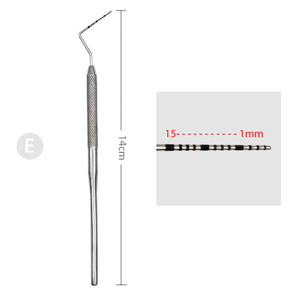 1 Keping Prob Periodontal Pergigian dengan Scaler 1pc Keluli Tahan Karat Oral Gigi Explorer Alat Instrumen Endodontik 