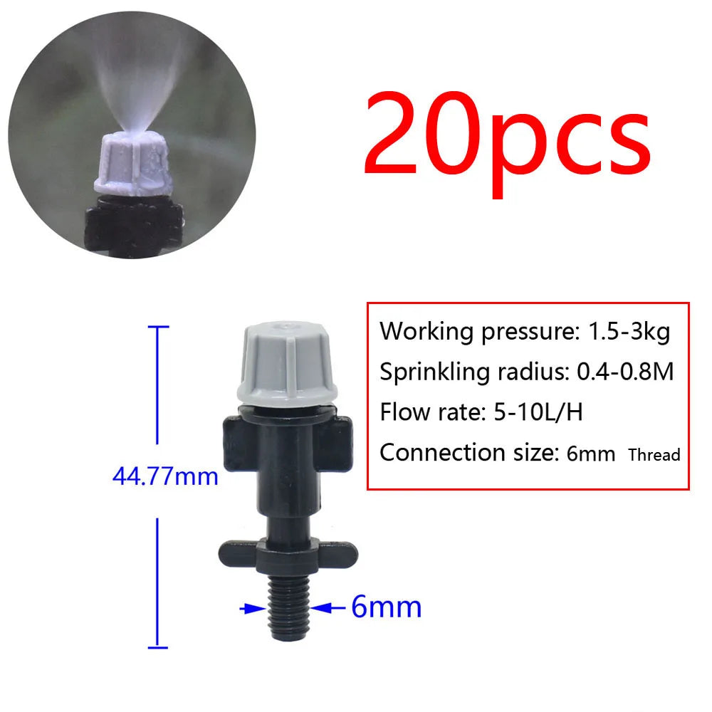 Penyiram Taman Pemercik Muncung Kabut Penitis Titisan Pengairan Taman Rumah Hijau Pemancar Kabus Boleh Laras Semburan Mikro Pancang 
