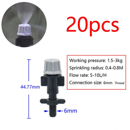 Penyiram Taman Pemercik Muncung Kabut Penitis Titisan Pengairan Taman Rumah Hijau Pemancar Kabus Boleh Laras Semburan Mikro Pancang 