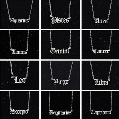 Capricorn Aquarius Pisces Aries Taures Gemini Kanser Leo Virgo Libra Scorpio Sagittarius Zodiac Kalung 12 Buruj Choker 