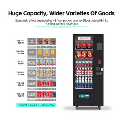 24 Hours Self Service Refrigerated Tiny Vending Machine Snacks Drinks Tissue Tool Combo Vending Machine