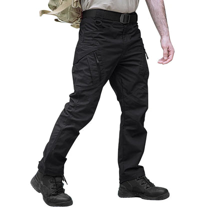 TACVASEN Zipper Pockets Pants Safari Clothing Men‘s Outdoor Cargo Pants Hiking Combat Trousers Ripstops Work Pants Field Male